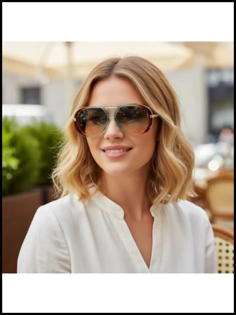 Retro Aviator Sunglasses for Women Men Vintage Metal Frame UV400 Protection